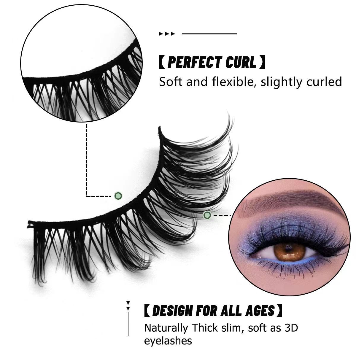Natural Dense Curly Eyelashes