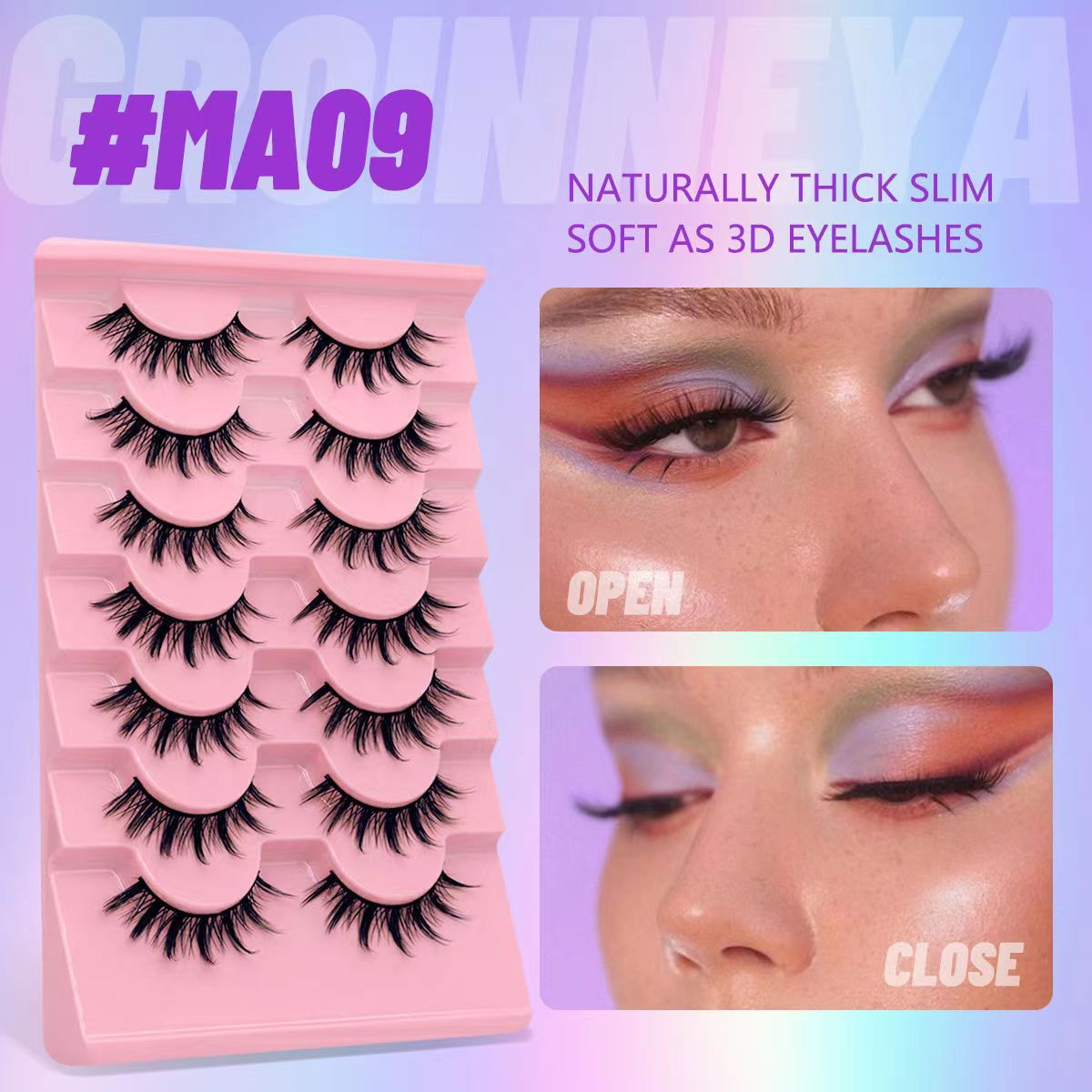 Natural Dense Curly Eyelashes
