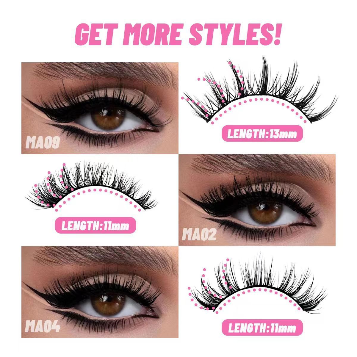 Natural Dense Curly Eyelashes