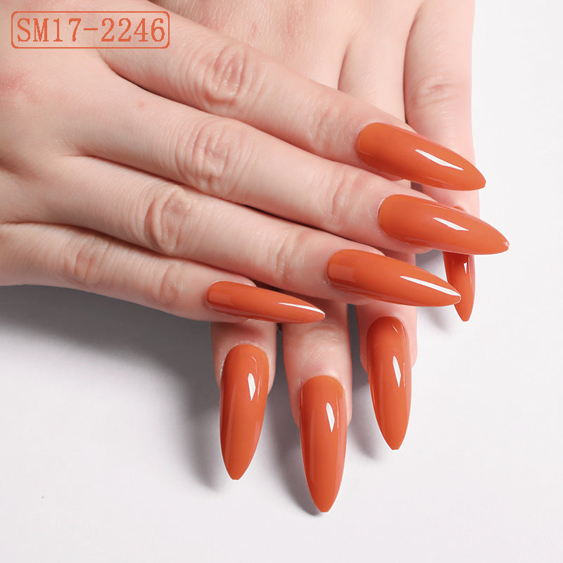 Long Almond Press On Nails
